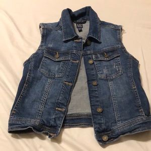 Womens Large Gap Denim Vest